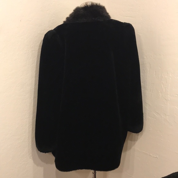 JORDACHE vintage faux fur jacket pockets padded 12 - Picture 5 of 8